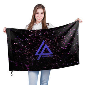 Флаг 3D с принтом Abstraction Linkin Park в Кировске, 100% полиэстер | плотность ткани — 95 г/м2, размер — 67 х 109 см. Принт наносится с одной стороны | 
