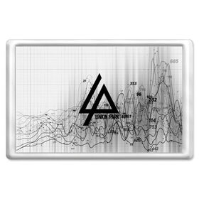 Магнит 45*70 с принтом Linkin Park black&gray 2018 в Кировске, Пластик | Размер: 78*52 мм; Размер печати: 70*45 | 