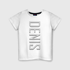 Детская футболка хлопок с принтом Denis-art в Кировске, 100% хлопок | круглый вырез горловины, полуприлегающий силуэт, длина до линии бедер | art | denis | denis art | name | name denis | денис | имена | имя | имя денис