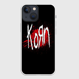 Чехол для iPhone 13 mini с принтом Korn в Кировске,  |  | band | blood | korn | metal | music | rock | атрибутика | группа | кровь | метал | музыка | рок