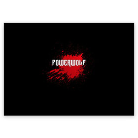 Поздравительная открытка с принтом Powerwolf в Кировске, 100% бумага | плотность бумаги 280 г/м2, матовая, на обратной стороне линовка и место для марки
 | Тематика изображения на принте: band | blood | metal | music | powerwolf | rock | атрибутика | группа | кровь | метал | музыка | рок
