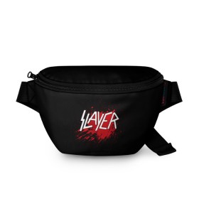 Поясная сумка 3D с принтом Slayer в Кировске, 100% полиэстер | плотная ткань, ремень с регулируемой длиной, внутри несколько карманов для мелочей, основное отделение и карман с обратной стороны сумки застегиваются на молнию | 