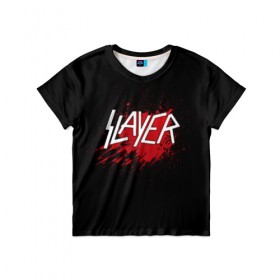 Детская футболка 3D с принтом Slayer в Кировске, 100% гипоаллергенный полиэфир | прямой крой, круглый вырез горловины, длина до линии бедер, чуть спущенное плечо, ткань немного тянется | Тематика изображения на принте: 