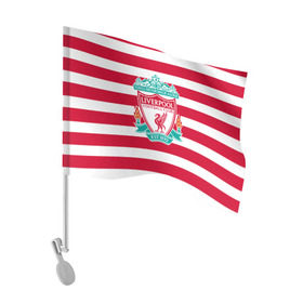 Флаг для автомобиля с принтом FC Liverpool в Кировске, 100% полиэстер | Размер: 30*21 см | england | football | liverpool fc | англия | ливерпуль | лого | фк | футбол | футбольный клуб