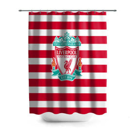 Штора 3D для ванной с принтом FC Liverpool в Кировске, 100% полиэстер | плотность материала — 100 г/м2. Стандартный размер — 146 см х 180 см. По верхнему краю — пластиковые люверсы для креплений. В комплекте 10 пластиковых колец | england | football | liverpool fc | англия | ливерпуль | лого | фк | футбол | футбольный клуб