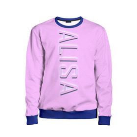 Детский свитшот 3D с принтом Alisa-pink в Кировске, 100% полиэстер | свободная посадка, прямой крой, мягкая тканевая резинка на рукавах и понизу свитшота | alisa | alisa pink | name | name alisa | pink | алиса | имена | имя | имя алиса