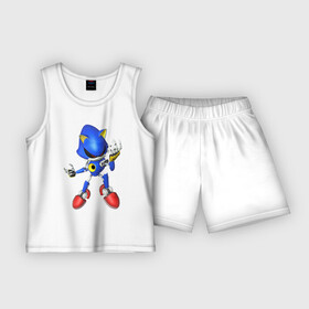 Детская пижама с шортами хлопок с принтом Metal Sonic в Кировске,  |  | метал соник | металл соник