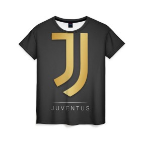 Женская футболка 3D с принтом Juventus Gold Edition в Кировске, 100% полиэфир ( синтетическое хлопкоподобное полотно) | прямой крой, круглый вырез горловины, длина до линии бедер | champions | italy | jeep | juventus | league | италия | лига | чемпионов | ювентус
