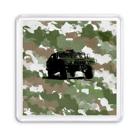 Магнит 55*55 с принтом Jeep в Кировске, Пластик | Размер: 65*65 мм; Размер печати: 55*55 мм | 23 февраля | hummer | jeep | авто | армейская | армия | внедорожник | военная | джип | камуфляж | милитари | россия | хамер