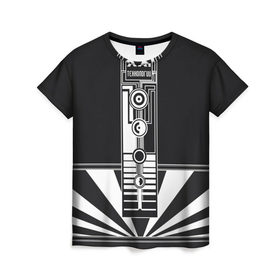Женская футболка 3D с принтом технологии XXI в Кировске, 100% полиэфир ( синтетическое хлопкоподобное полотно) | прямой крой, круглый вырез горловины, длина до линии бедер | 
