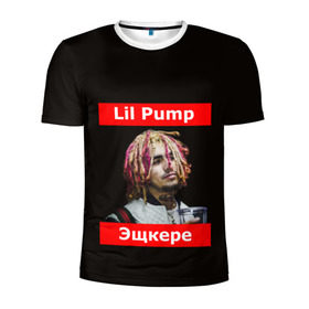 Мужская футболка 3D спортивная с принтом Lil Pump - 104 в Кировске, 100% полиэстер с улучшенными характеристиками | приталенный силуэт, круглая горловина, широкие плечи, сужается к линии бедра | Тематика изображения на принте: eskeetit | esskeetit | lil pump | pamp | pump | лил памп | маленький насос | насос | памп | эшкере | эшкереее | эщкере | эщкэрэ