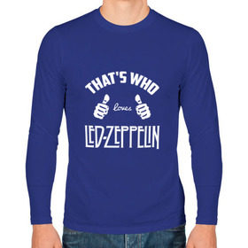 Мужской лонгслив хлопок с принтом Вот кто любит Led Zeppelin в Кировске, 100% хлопок |  | 