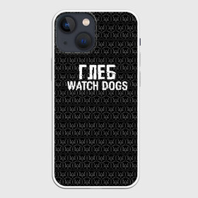 Чехол для iPhone 13 mini с принтом Глеб Watch Dogs в Кировске,  |  | game | name | watch dogs | watch dogs 2 | глеб | город | девушка | дрон | игры | имена | компьютеры | пистолет | телефон | технологии | хакер