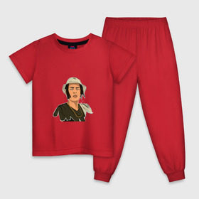 Детская пижама хлопок с принтом Kizaru в Кировске, 100% хлопок |  брюки и футболка прямого кроя, без карманов, на брюках мягкая резинка на поясе и по низу штанин
 | Тематика изображения на принте: kizaru | yan kee | барселона | кизару | рэпер | ян кии
