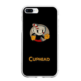 Чехол для iPhone 7Plus/8 Plus матовый с принтом Cuphead в Кировске, Силикон | Область печати: задняя сторона чехла, без боковых панелей | Тематика изображения на принте: 