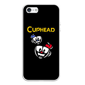 Чехол для iPhone 5/5S матовый с принтом Cuphead в Кировске, Силикон | Область печати: задняя сторона чехла, без боковых панелей | 