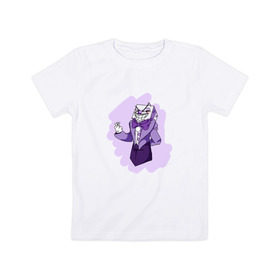 Детская футболка хлопок с принтом King Dice в Кировске, 100% хлопок | круглый вырез горловины, полуприлегающий силуэт, длина до линии бедер | cuphead | капхед | компьтерная игра