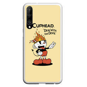 Чехол для Honor P30 с принтом Cuphead в Кировске, Силикон | Область печати: задняя сторона чехла, без боковых панелей | Тематика изображения на принте: 