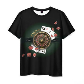 Мужская футболка 3D с принтом Покер Старс в Кировске, 100% полиэфир | прямой крой, круглый вырез горловины, длина до линии бедер | игра | казино | каре | карты | роял | сет | стрит | туз | удача | флеш | фул | хаус