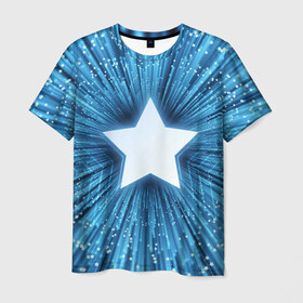 Мужская футболка 3D с принтом Звезда в Кировске, 100% полиэфир | прямой крой, круглый вырез горловины, длина до линии бедер | взрыв | звезда | звездочка | космос | огонёк | свет