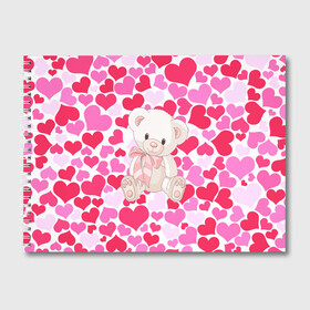 Альбом для рисования с принтом Белый Мишка в Кировске, 100% бумага
 | матовая бумага, плотность 200 мг. | 14 февраля | bear | love | teddy | абстракция | арт | девушкам | день всех влюбленных | день святого валентина | животные | медведь | милые | мишка | сердечки | тедди