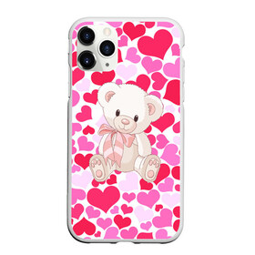 Чехол для iPhone 11 Pro Max матовый с принтом Белый Мишка в Кировске, Силикон |  | 14 февраля | bear | love | teddy | абстракция | арт | девушкам | день всех влюбленных | день святого валентина | животные | медведь | милые | мишка | сердечки | тедди