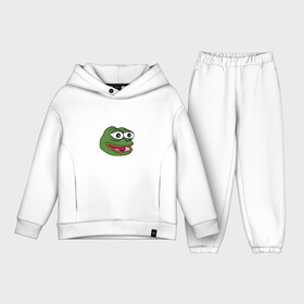 Детский костюм хлопок Oversize с принтом Pepe frog в Кировске,  |  | Тематика изображения на принте: meme pepe мем прикол лягушка