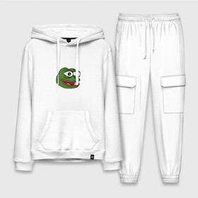 Мужской костюм хлопок с толстовкой с принтом Pepe frog в Кировске,  |  | Тематика изображения на принте: meme pepe мем прикол лягушка