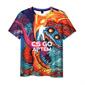 Мужская футболка 3D с принтом Артём в стиле CS GO в Кировске, 100% полиэфир | прямой крой, круглый вырез горловины, длина до линии бедер | имена | скоростной зверь