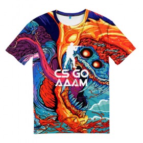Мужская футболка 3D с принтом Адам в стиле CS GO в Кировске, 100% полиэфир | прямой крой, круглый вырез горловины, длина до линии бедер | hyper beast | кс го | скоростной зверь