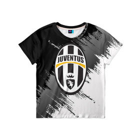 Детская футболка 3D с принтом Juventus в Кировске, 100% гипоаллергенный полиэфир | прямой крой, круглый вырез горловины, длина до линии бедер, чуть спущенное плечо, ткань немного тянется | juventus | футбол | ювентус
