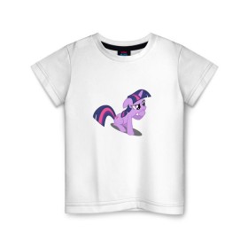 Детская футболка хлопок с принтом My little pony Твайлайт Спаркл в Кировске, 100% хлопок | круглый вырез горловины, полуприлегающий силуэт, длина до линии бедер | my little pony | твайлайт спаркл