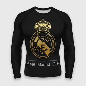 Мужской рашгард 3D с принтом Real Gold Edition в Кировске,  |  | champions | league | madrid | real | spain | испания | лига | мадрид | реал | чемпионов