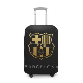 Чехол для чемодана 3D с принтом Barcelona Gold Edition в Кировске, 86% полиэфир, 14% спандекс | двустороннее нанесение принта, прорези для ручек и колес | barcelona | champions | gold | league | spain | style | барселона | испания | лига | чемпионов