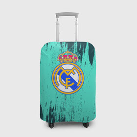 Чехол для чемодана 3D с принтом Реал Мадрид в Кировске, 86% полиэфир, 14% спандекс | двустороннее нанесение принта, прорези для ручек и колес | cr7 | football | real madrid | реал мадрид | футбол