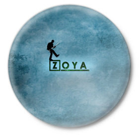 Значок с принтом Зоя в стиле Доктор Хаус в Кировске,  металл | круглая форма, металлическая застежка в виде булавки | 