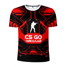 Мужская футболка 3D спортивная с принтом Counter Strike-Николай в Кировске, 100% полиэстер с улучшенными характеристиками | приталенный силуэт, круглая горловина, широкие плечи, сужается к линии бедра | 