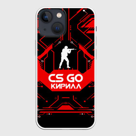 Чехол для iPhone 13 mini с принтом Counter Strike Кирилл в Кировске,  |  | awp | counter strike | cs go | game | name | skin | авп | игры | имена | имя | кирилл | линии | монстр | оружие | скин | текстуры