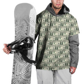 Накидка на куртку 3D с принтом Доллары в Кировске, 100% полиэстер |  | dollars | money | usa | деньги | доллар | паттерн | сша