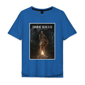 Мужская футболка хлопок Oversize с принтом Dark Souls Remastered в Кировске, 100% хлопок | свободный крой, круглый ворот, “спинка” длиннее передней части | dark souls | praise the sun | you died | дарк соулс | темные души
