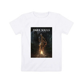 Детская футболка хлопок с принтом Dark Souls Remastered в Кировске, 100% хлопок | круглый вырез горловины, полуприлегающий силуэт, длина до линии бедер | dark souls | praise the sun | you died | дарк соулс | темные души