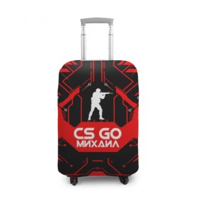 Чехол для чемодана 3D с принтом Counter Strike-Михаил в Кировске, 86% полиэфир, 14% спандекс | двустороннее нанесение принта, прорези для ручек и колес | 