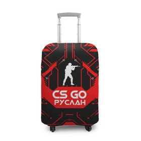 Чехол для чемодана 3D с принтом Counter Strike-Руслан в Кировске, 86% полиэфир, 14% спандекс | двустороннее нанесение принта, прорези для ручек и колес | cs go | контр страйк | контра | руслан