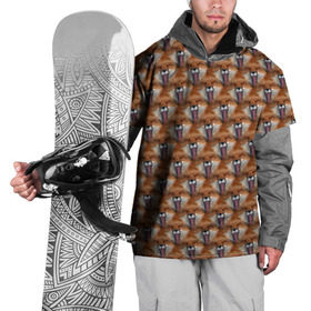 Накидка на куртку 3D с принтом Лисоньки фыр фыр в Кировске, 100% полиэстер |  | cute | камуфляж | лес | лиса | лисица | лисичка | лисоньки | милитари | милый | охота | с языком | фыр фыр