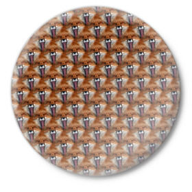 Значок с принтом Лисоньки фыр фыр в Кировске,  металл | круглая форма, металлическая застежка в виде булавки | cute | камуфляж | лес | лиса | лисица | лисичка | лисоньки | милитари | милый | охота | с языком | фыр фыр