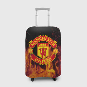 Чехол для чемодана 3D с принтом FC Manchester United в Кировске, 86% полиэфир, 14% спандекс | двустороннее нанесение принта, прорези для ручек и колес | fc manchester united | manchester | манчестер юнайтед | футбол