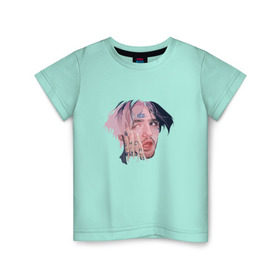 Детская футболка хлопок с принтом lil peep в Кировске, 100% хлопок | круглый вырез горловины, полуприлегающий силуэт, длина до линии бедер | Тематика изображения на принте: lil peep