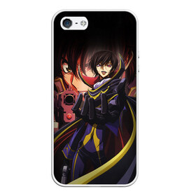 Чехол для iPhone 5/5S матовый с принтом Code Geass_8 в Кировске, Силикон | Область печати: задняя сторона чехла, без боковых панелей | Тематика изображения на принте: код гиасс | лелуш | лелуш ламперуж