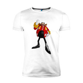 Мужская футболка премиум с принтом Doctor Eggman в Кировске, 92% хлопок, 8% лайкра | приталенный силуэт, круглый вырез ворота, длина до линии бедра, короткий рукав | Тематика изображения на принте: 