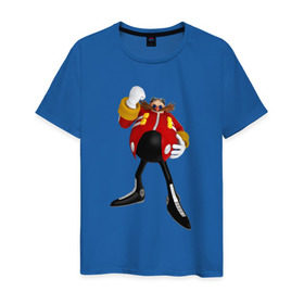Мужская футболка хлопок с принтом Doctor Eggman в Кировске, 100% хлопок | прямой крой, круглый вырез горловины, длина до линии бедер, слегка спущенное плечо. | Тематика изображения на принте: 